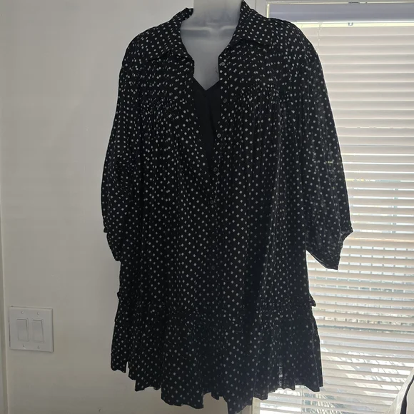 FREE PEOPLE Full Swing Mini Dress/Tunic w/Removable Slip - Picture 3 of 11